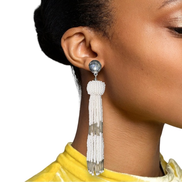 Vince Camuto Long Beaded Tassel Earrings - Picture 2 of 3